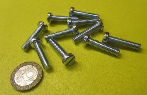 K-mac M6 1 mm 25 mm 50 Zinc Plated Cheese Head Slotted Machine Screws FT x x Length Pcs