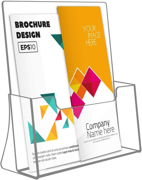 8.5 11 inches 2 Pack, Countertop NIUBEE Acrylic Brochure Holder x Clear Acrylic Literature Holder Plastic Flyer Display