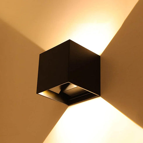 Gsycle LED Square up and Down Light, Up and Down Outdoor Wall Lights Fixture Aluminum Hardwired Square Modern Wall