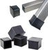 Wvapzwr 12Pcs 1"x1" (25mmx25mm) Square Rubber Chair Leg Tips Caps, Chair Table Leg Covers Floor Protectors, Chair Leg