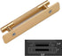 2 Pack 5 Inch Gold Barrel Knurled Cabinet Handles, Self-Adhesive Aluminum Pulls for Drawer Sliding Door