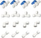 Push to Connect Water Filtration Line Tube Pipe Fittings, 1/4" O.D. Tube Quick Connector, 16pcs