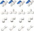 Push to Connect Water Filtration Line Tube Pipe Fittings, 1/4" O.D. Tube Quick Connector, 16pcs
