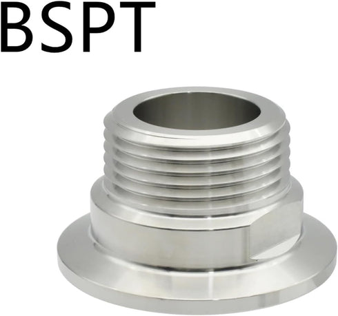 WSKJAFDL 1pcs 1/4-1in 304 50.5mm,3/8 NPT BSP Thread Stainless Steel Sanitary Fittings for Homemade Beer & Dairy