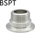 WSKJAFDL 1pcs 1/4-1in 304 50.5mm,3/8 NPT BSP Thread Stainless Steel Sanitary Fittings for Homemade Beer & Dairy