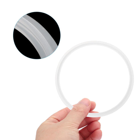 4pcs 145mm 125mm PATIKIL Tri Clamps Gasket, OD ID Sanitary TC Tri Clamps Gasket Tri Pipe Silicone Ferrule Washers Tube