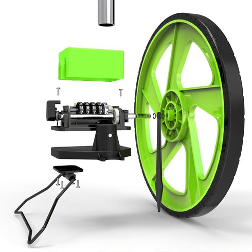 Zozen Distance Measuring Wheel in Feet, Collapsible with Backpack, Up to 10,000Ft, 12’’ Diameter Wheel