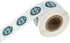 500 1" Blue Dairy Free Stickers / Small White Gloss Circle Labels/Chic Teal Lactose Free Food Safety Seals with Modern
