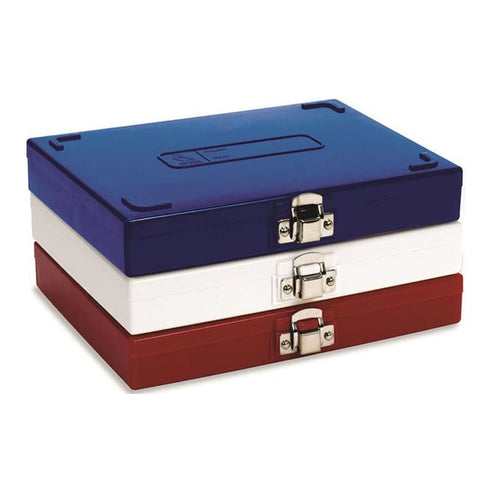 Heathrow Scientific HS15994M 100 Place Slide Box, Blue