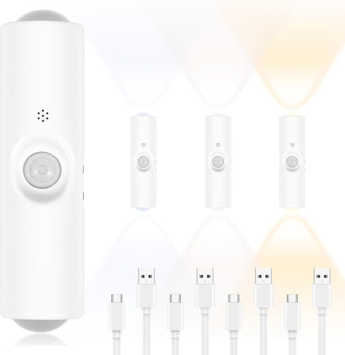 LYIYEYAN 4-Pack Motion Sensor Ambient Light, Rechargeable Dynamic Smart LED Wall Lamp, Magnetic