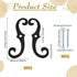 8Pcs 6.3 Inches UNICRAFTALE S Style Shutter Dogs Hardware Decorative Shutter Dog Holders with Attachment Hardware Black