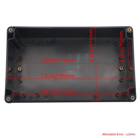 Junction Box IP65 Waterproof ABS Plastic Electrical Project Case, Project Box with 4 PCS M16 Cable Glands, 7.87 x 4.72