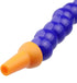 Pack of 10 Round Nozzle, 3/8 PT Plastic Flexible Oil Coolant Pipe Hose, Blue Orange