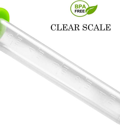 BELLARMOR 12 Pack 5ml Liquid Dropper, Silicone Clear Plastic Eye Dropper, No BPA Pipettes for Kids