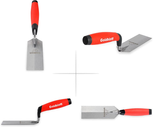 Goldblatt Industries Margin Trowel Set, 6"X2" & 5"X2", Professional Tool for Masonry Flooring, Concrete, Cement