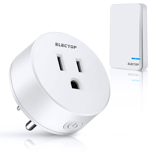 ELECTOP Remote Control Outlet, 15A/1500W Wireless Power Switch, Long Range Electrical Switch for Lights and Appliances