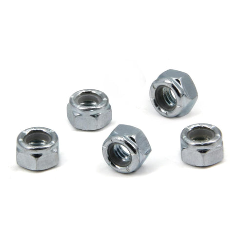 Yeebyee 5/16"-18 Locknuts,100pcs/pack (5/16"-18-100pcs) Nylon Insert Hex Lock Nuts,Carbon Steel White Zinc Plated, Hex