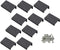 LC LICTOP 50mm/1.96" Flat Black Aluminum Finger Edge Pull Concealed Handle for Home Kitchen Door Drawer Cabinet (10PCS)