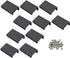 LC LICTOP 50mm/1.96" Flat Black Aluminum Finger Edge Pull Concealed Handle for Home Kitchen Door Drawer Cabinet (10PCS)