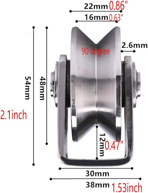 Chiloskit Heavy Duty Pulley Block with Bracket for Rope, 2 inch 304 Stainless Steel, 660 lbs Capacity