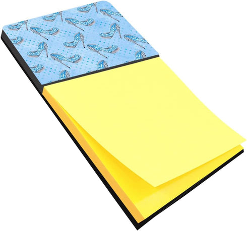 Blue Watercolor Cinderella Shoe Sticky Note Holder
