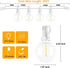 25Ft 27 Bulbs, LED String Lights with Shatterproof LED Clear Globe Indoor&Outdoor String Lights for Patio, Garden
