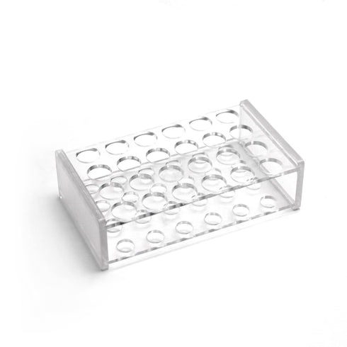 Othmro 1Pcs Test Tube Rack Holder, 14mm 24-Well Centrifuge Tube Holder, Transparent Plastic Stand