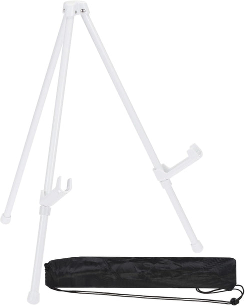 PATIKIL 1 Set Tabletop Easel Stand for Display, 14in Table Top Easel Stand, Small Portable Tripod Aluminum for Signs,