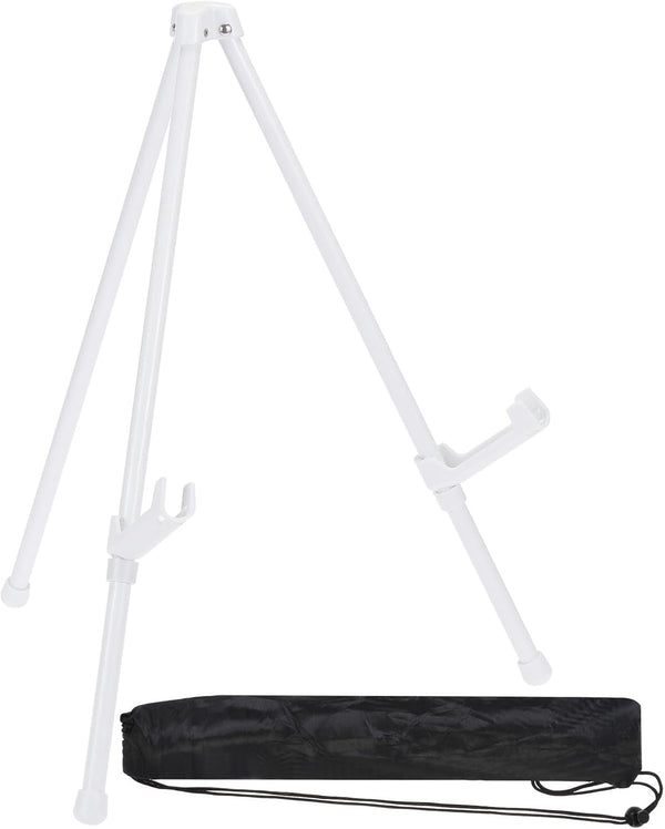 PATIKIL 1 Set Tabletop Easel Stand for Display, 14in Table Top Easel Stand, Small Portable Tripod Aluminum for Signs,