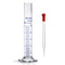 Thick Glass Graduated Cylinder, 10ML Measuring Liquid Lab Hexagon Base with One Glass Dropper (Glass)