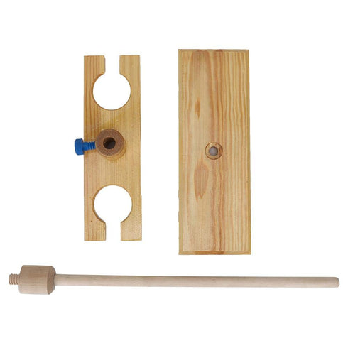 2 Holes Funnel Stand, Adjustable Height Wooden Lab Separating Funnel Rack for School Laboratory Experiment
