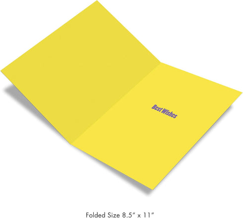 NobleWorks Jumbo All Occasions Greeting Card 8.5 x 11 Inch with Envelope (1 Pack) - Big Happy Everything J6115OCG