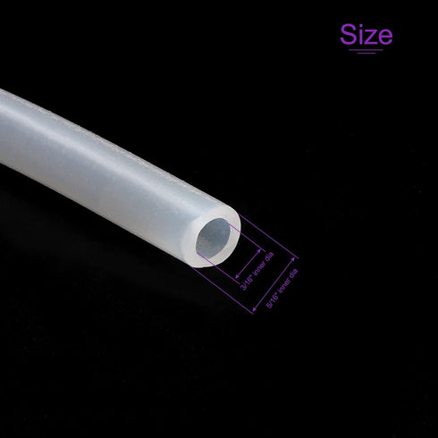 DMiotech 5mm ID 8mm OD 3.3 Feet Translucent Silicone Tube for Water Air Pump