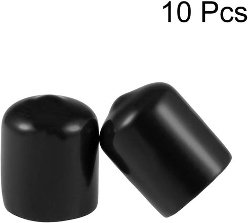 uxcell 10pcs Rubber End Caps 16mm ID Vinyl Round End Cap Cover for Screw Thread Protectors