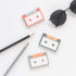 Monolike Retro Cassette Tape + Film Sticky-It 6p Set, Self-Adhesive Memo Pad, 50 Sheets for Daily Sticky, Diary, Memo
