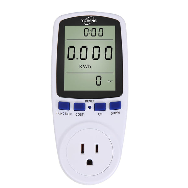 YICHENG Electrical Usage Monitor, Watt Meter, Power Meter Tester with Overload Protection and 7 Modes Display