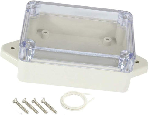 YXQ ABS Junction Box Grey Plastic Waterproof Dustproof Project Enclosure Case, 83x58x33mm with Clear Cover (3Pcs)