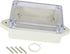 YXQ ABS Junction Box Grey Plastic Waterproof Dustproof Project Enclosure Case, 83x58x33mm with Clear Cover (3Pcs)