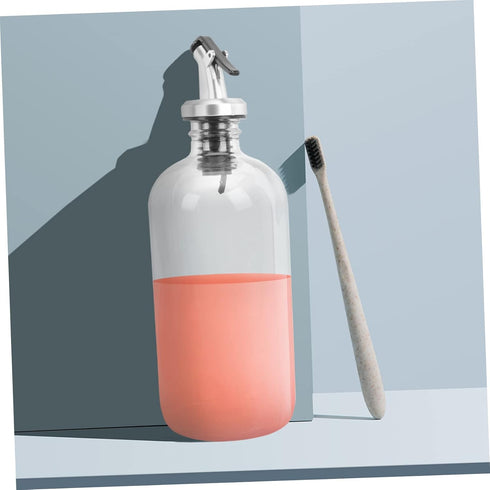 500ml Mouthwash Supply Glass Dispenser Elegant Bathroom Accessories Organizer Multi-purpose Dispenser