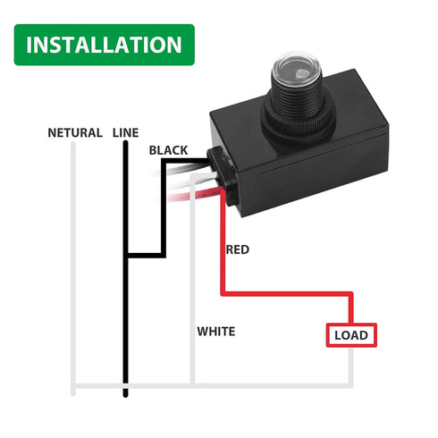 4 Pack Outdoor Photo Control Sensor, Dusk to Dawn Auto On/Off Hard-Wired Lamp Post Photoelectric Switch Sensor