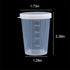 10Pcs 50ml Transparent Plastic Measuring Cups with Lid, Calibration Liquid Container Tools