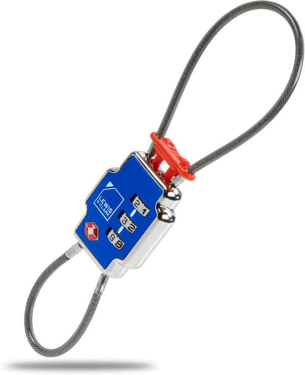 Lewis N Clark 3X Security Lock TSA Luggage Locks for Suitcases, Carry