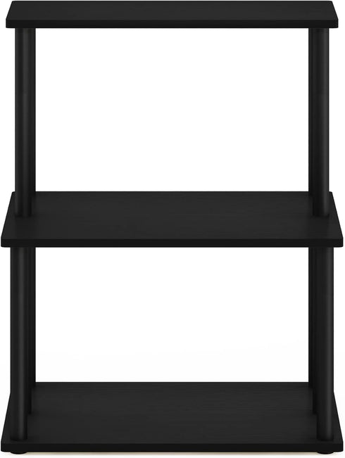Furinno Turn-N-Tube 3-Tier Printer Stand, Toolless Multipurpose Display Storage Shelf, Americano/Black