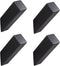 YJ YANJUN Black Towel Hooks - 4 Pack Wall Mounted Stainless Steel Robe Coat Hooks for Bathroom & Kitchen