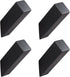 YJ YANJUN Black Towel Hooks - 4 Pack Wall Mounted Stainless Steel Robe Coat Hooks for Bathroom & Kitchen