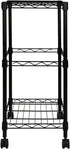 Oceanstar 2-Tier Metal Rolling File Cart, 24 in. L x 12.4 in. W x 28 in. H, Black