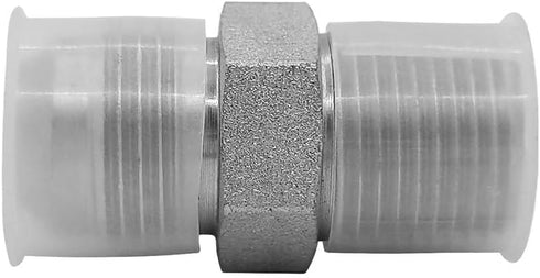 (2-PACK) 2404-10-08 Hydraulic Hose Adapter Fitting 5/8" Male JIC 37° Flare × 1/2" Male Carbon Steel