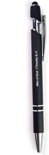 Man of God Gift, Bible Verse Pen with Bookmark - 1 Timothy 6:11 - Inspirational Bible Pens for Devotion - Christian Pens for Men with Stylus - Christian Gifts for Men & Women