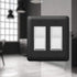 Amerelle 935RRBK Devon Wallplate, 2 Rocker, Steel, Black, 1-Pack by AMERELLE
