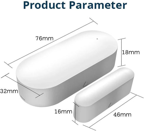 JCHENG Door Window Sensor for TUYA Zigbee Gateway - Remote Monitoring, Extended Battery Life, App Control, Smart Home